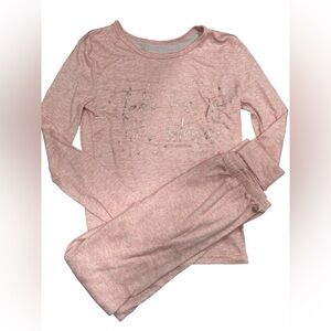 Danskin Girls Pink Long Sleeve Top and Pants Snug Fitting Pajama Set size 10